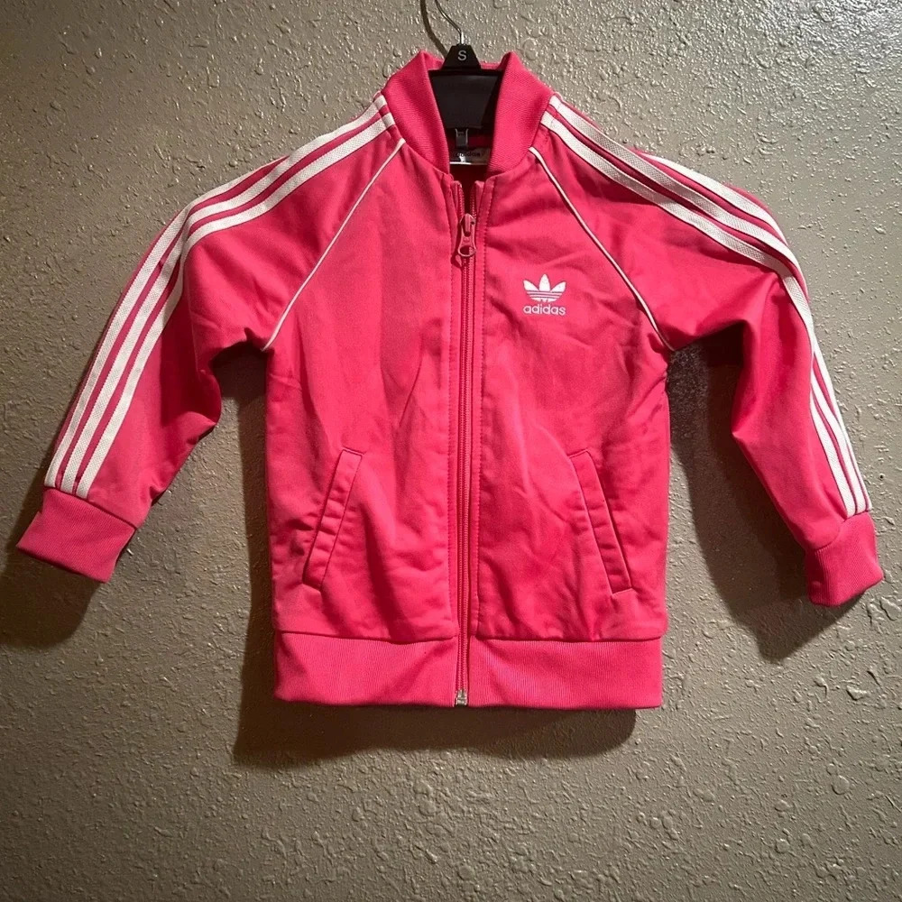 Girls Adidas Track jacket pink sz 3T